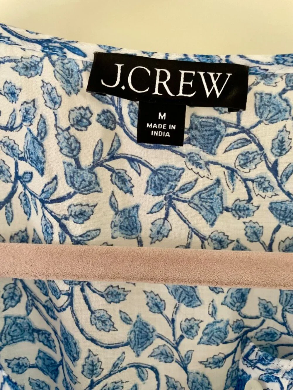 J.Crew Delft Blue and White Mini Dress with Slip EUC